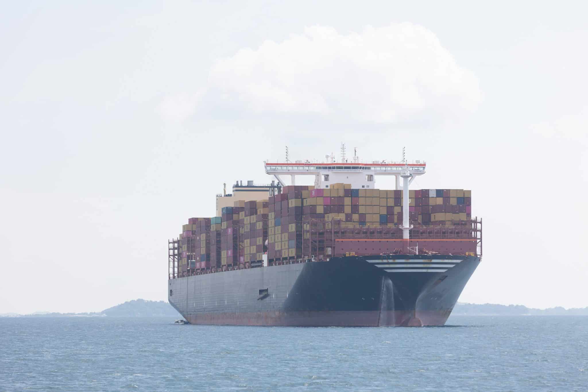 Large ship importing goods